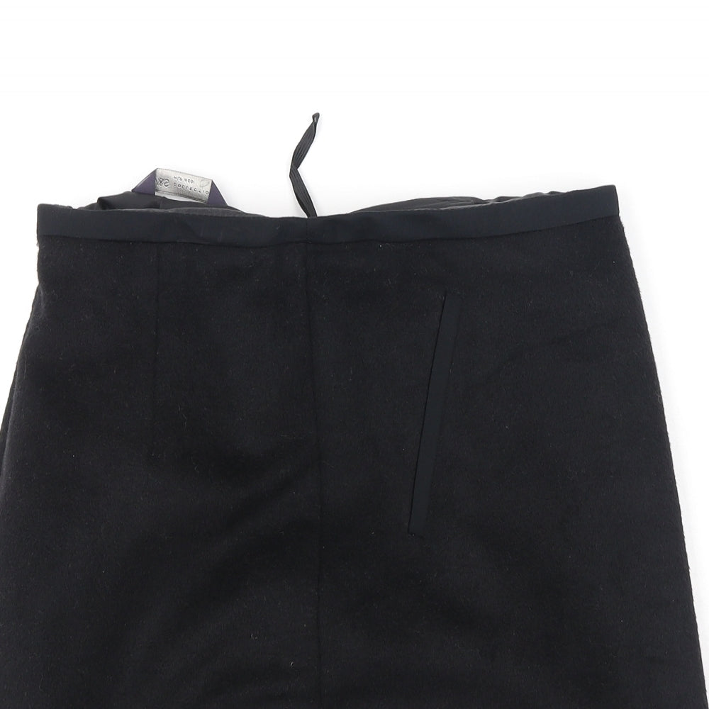Marks and Spencer Womens Black  Polyester A-Line Skirt Size 8