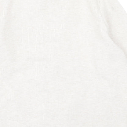 DASH Womens Beige High Neck  Cotton Full Zip Jumper Size 14