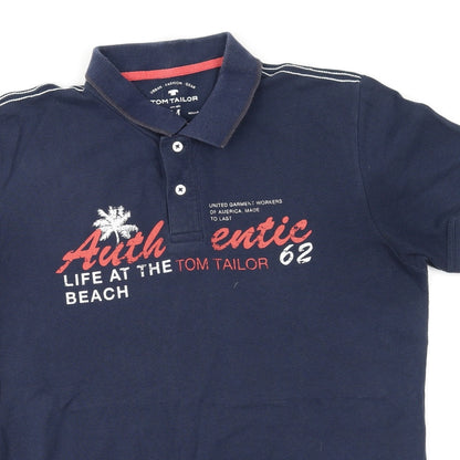 Womens UK Size M TOM TAILOR Multicoloured Basic Polo