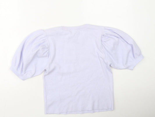Primark  Womens Purple Round Neck  Viscose Pullover Jumper Size S