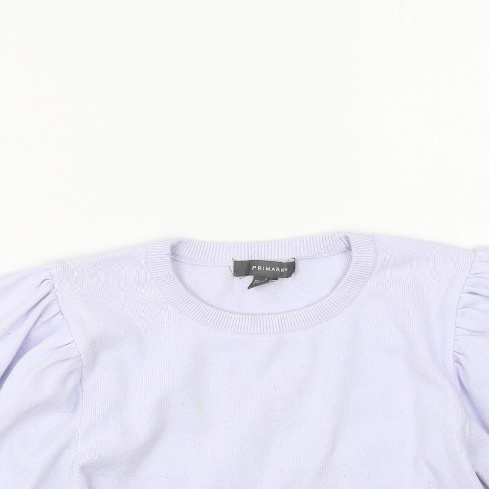 Primark  Womens Purple Round Neck  Viscose Pullover Jumper Size S