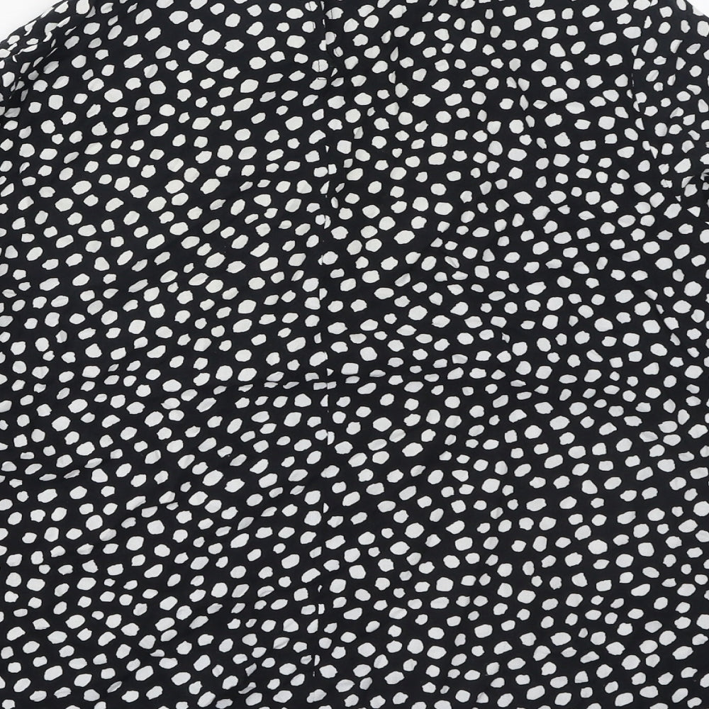 Primark  Womens Multicoloured Polka Dot Viscose Basic Blouse Size 14 High Neck