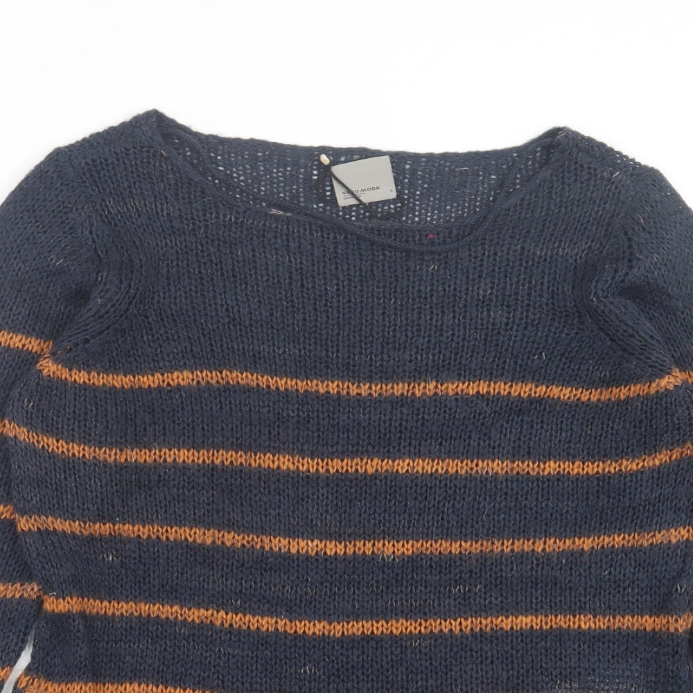Womens UK Size S VERO MODA Blue Pullover Jumper