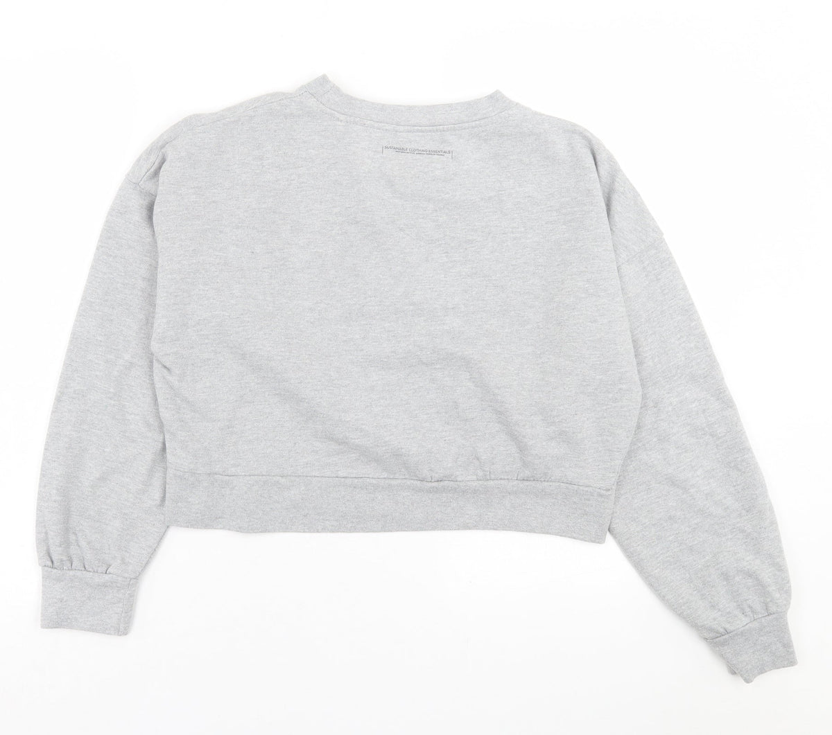 Fluid Womens Grey  Cotton Pullover Sweatshirt Size L  Pullover