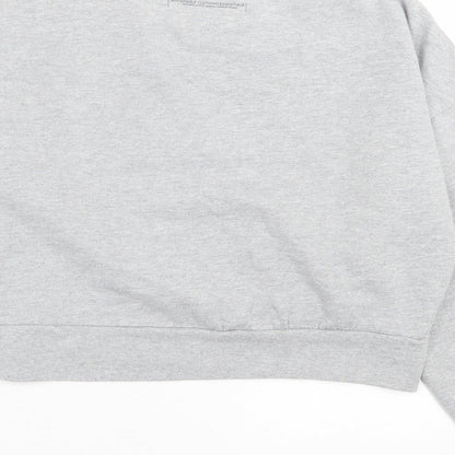Fluid Womens Grey  Cotton Pullover Sweatshirt Size L  Pullover