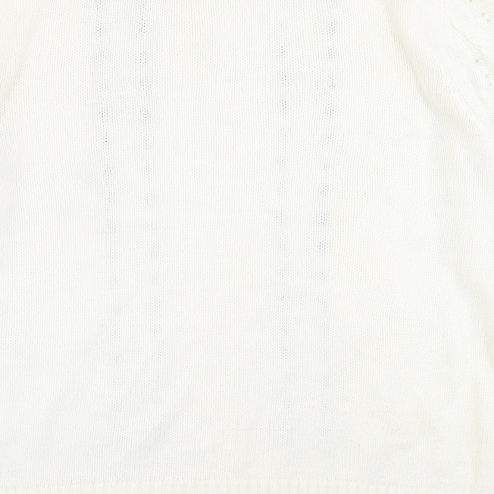 Womens UK Size M Papaya White Pullover Jumper