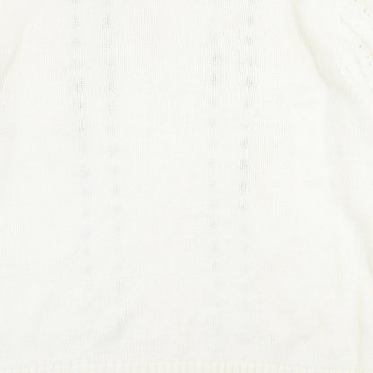 Womens UK Size M Papaya White Pullover Jumper