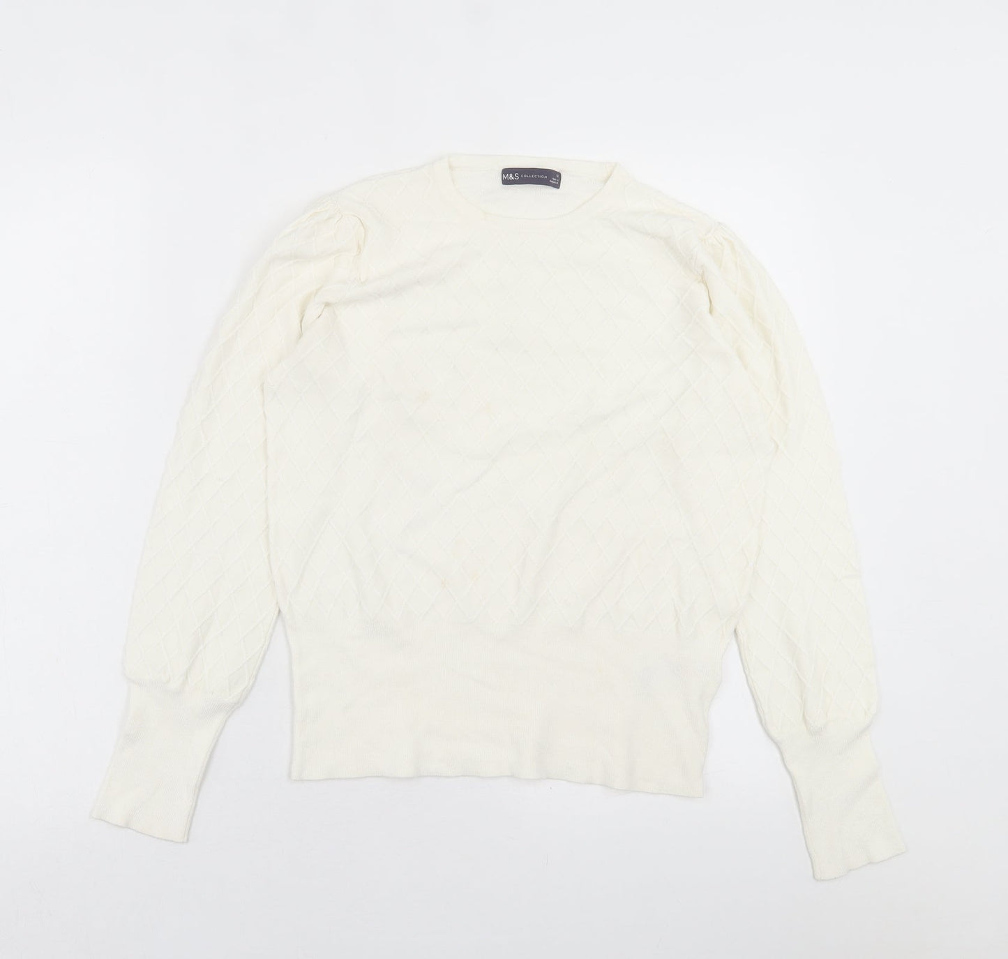 Womens UK Size 12 Marks and Spencer Ivory Pullover Jumper