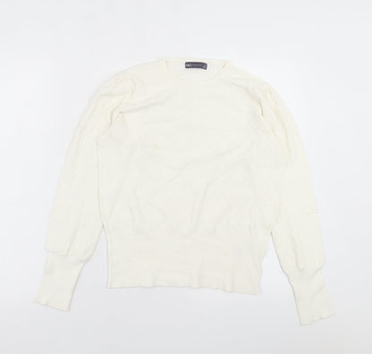 Womens UK Size 12 Marks and Spencer Ivory Pullover Jumper