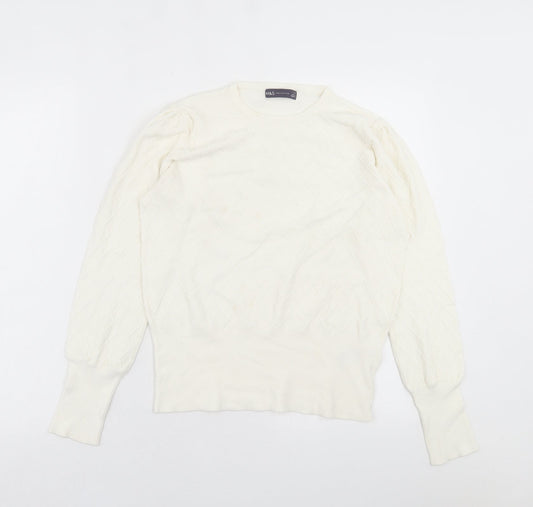 Womens UK Size 12 Marks and Spencer Ivory Pullover Jumper