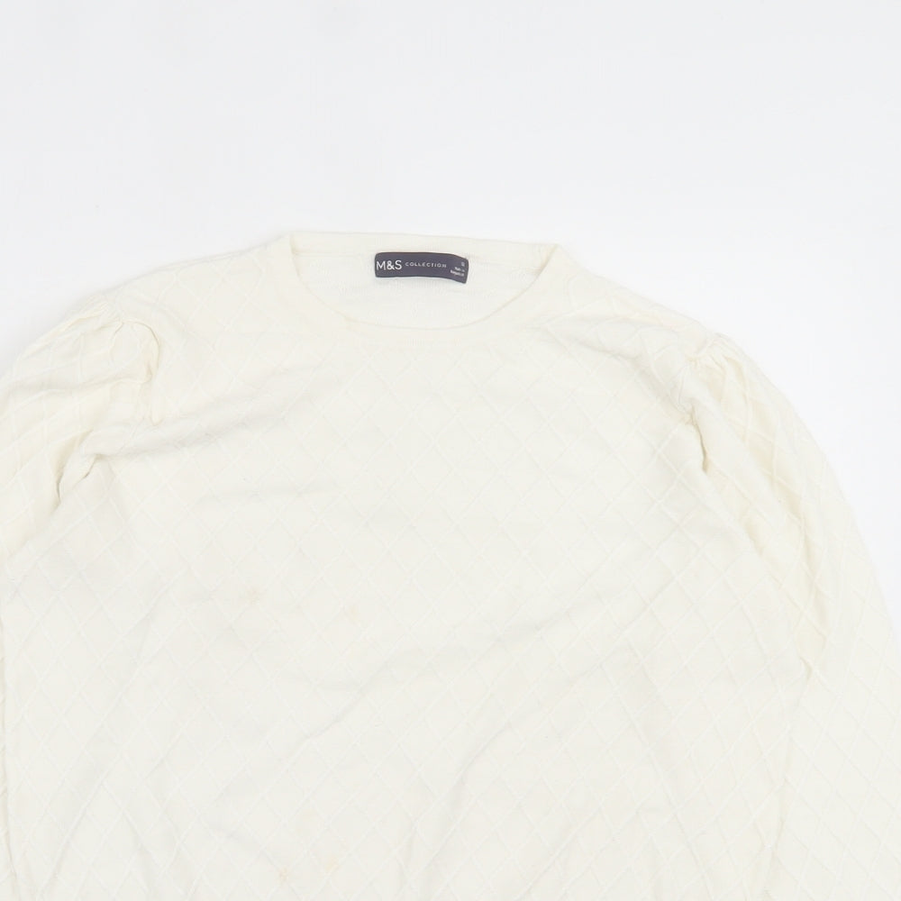 Womens UK Size 12 Marks and Spencer Ivory Pullover Jumper