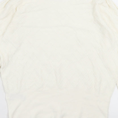 Womens UK Size 12 Marks and Spencer Ivory Pullover Jumper