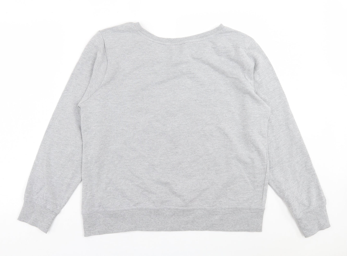 Peacocks Womens Grey  Cotton Pullover Sweatshirt Size L  Pullover