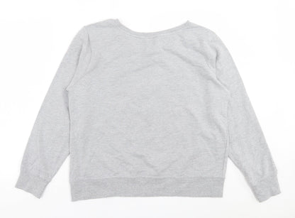 Peacocks Womens Grey  Cotton Pullover Sweatshirt Size L  Pullover