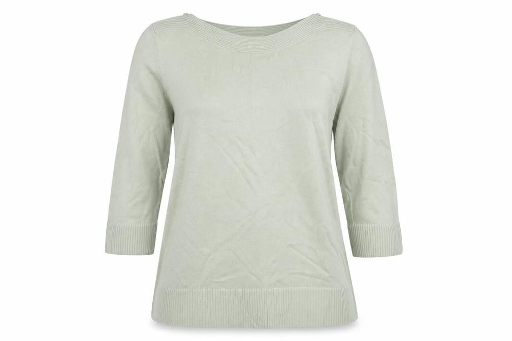 Original Womens Green Boat Neck  Acrylic Pullover Jumper Size 16