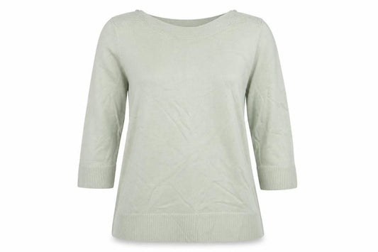 Original Womens Green Boat Neck  Acrylic Pullover Jumper Size 16