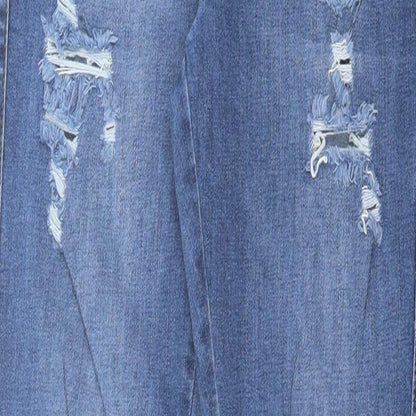 EMULATE Womens Blue  Cotton Skinny Jeans Size 34 in L32 in Regular Button