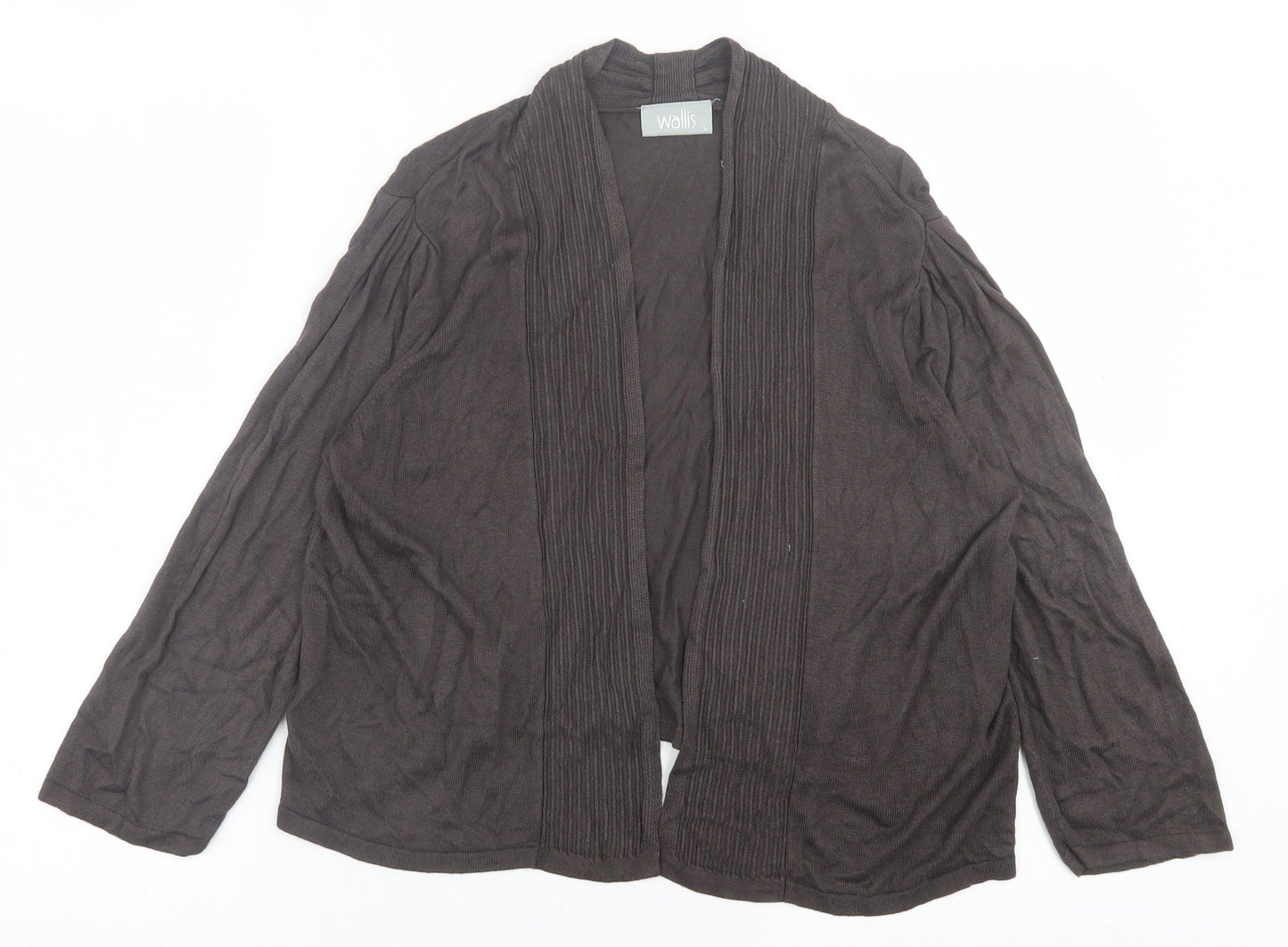 Wallis Womens Brown V-Neck  Viscose Cardigan Jumper Size L