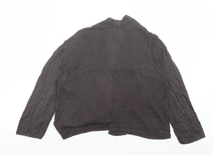 Wallis Womens Brown V-Neck  Viscose Cardigan Jumper Size L