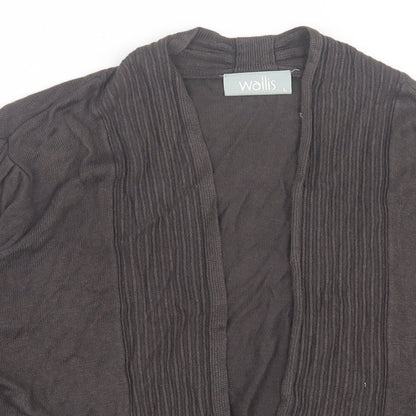 Wallis Womens Brown V-Neck  Viscose Cardigan Jumper Size L