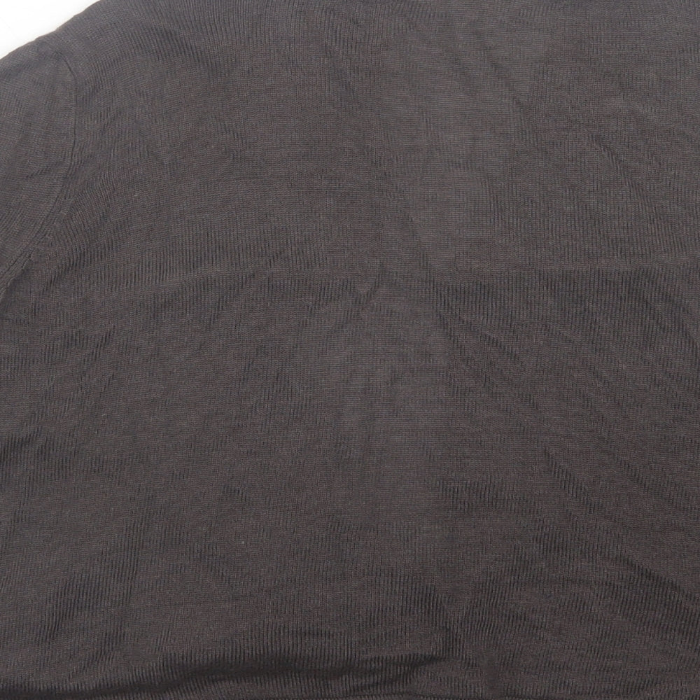 Wallis Womens Brown V-Neck  Viscose Cardigan Jumper Size L