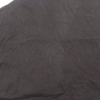 Wallis Womens Brown V-Neck  Viscose Cardigan Jumper Size L