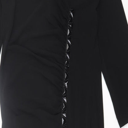 Savoir Womens Black  Polyester A-Line  Size 12  V-Neck Pullover