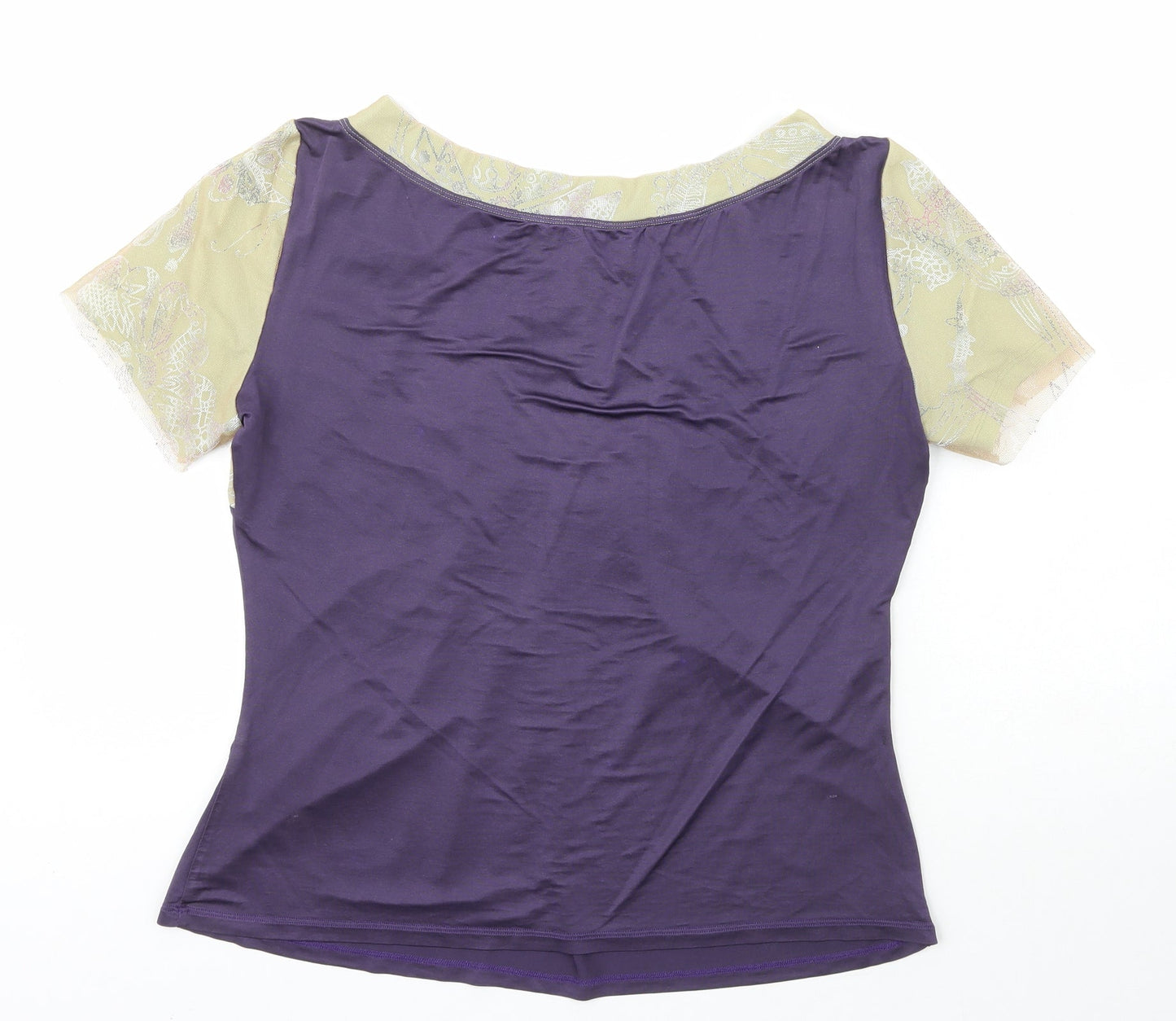 Vassalli Womens Multicoloured  Cotton Basic Blouse Size 16 Boat Neck