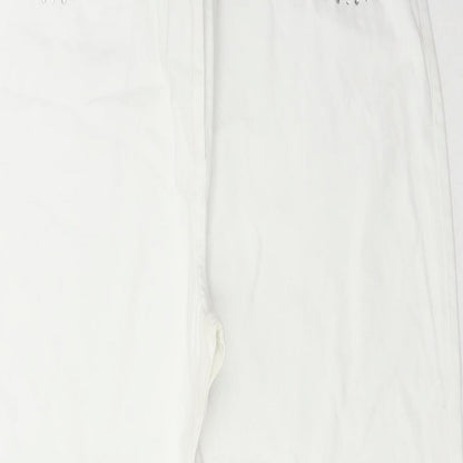 Via Veneto Womens White  Cotton Straight Jeans Size 14 L25 in Regular