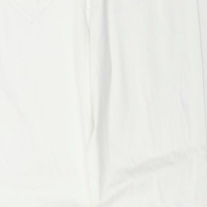 Via Veneto Womens White  Cotton Straight Jeans Size 14 L25 in Regular