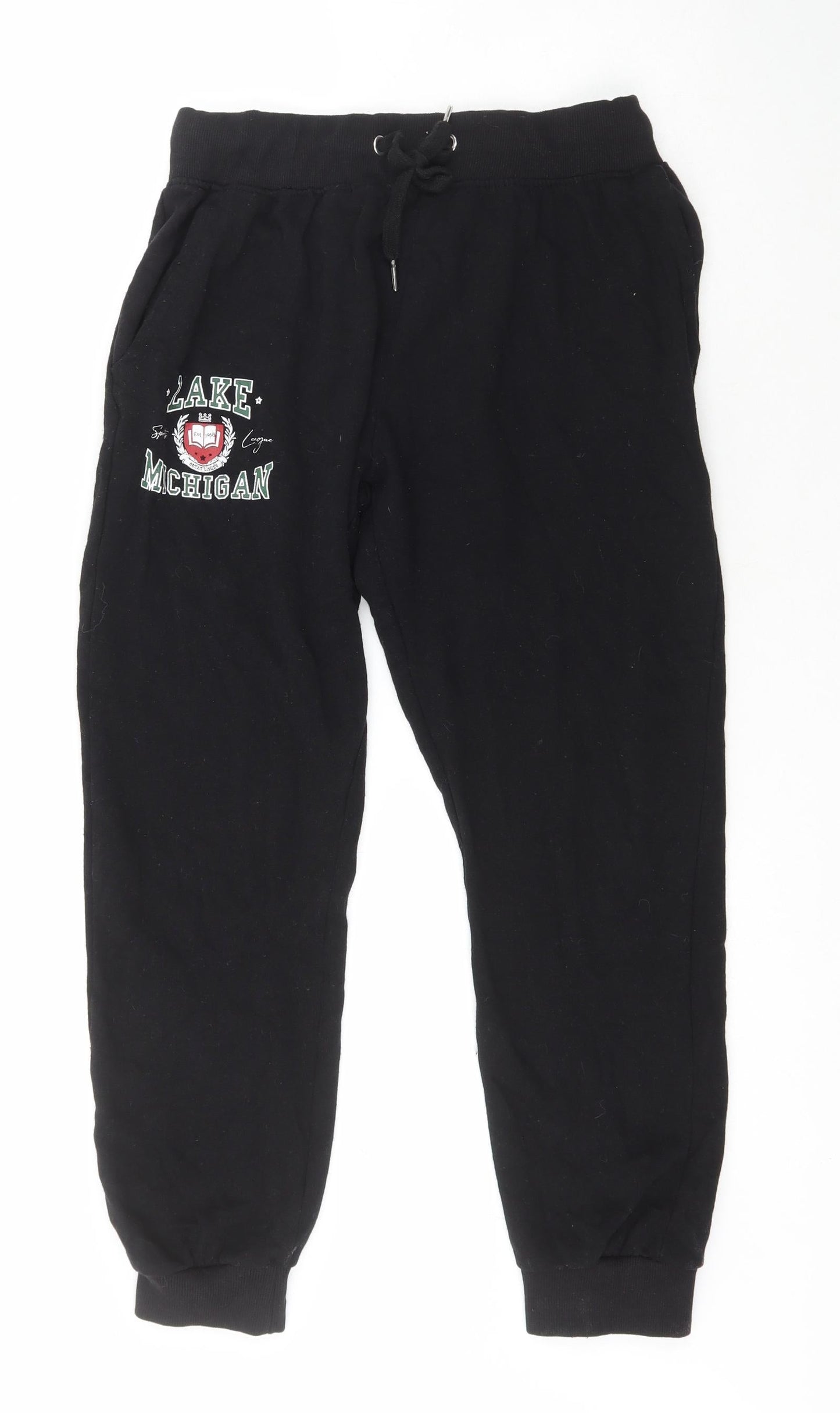 Womens UK Size M Pep&Co Regular Fit Jogger Black Trousers
