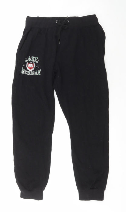 Womens UK Size M Pep&Co Regular Fit Jogger Black Trousers