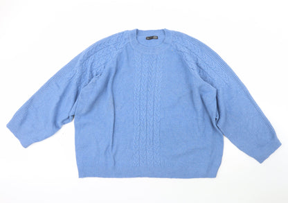Womens UK Size M Dazy Blue Pullover Jumper