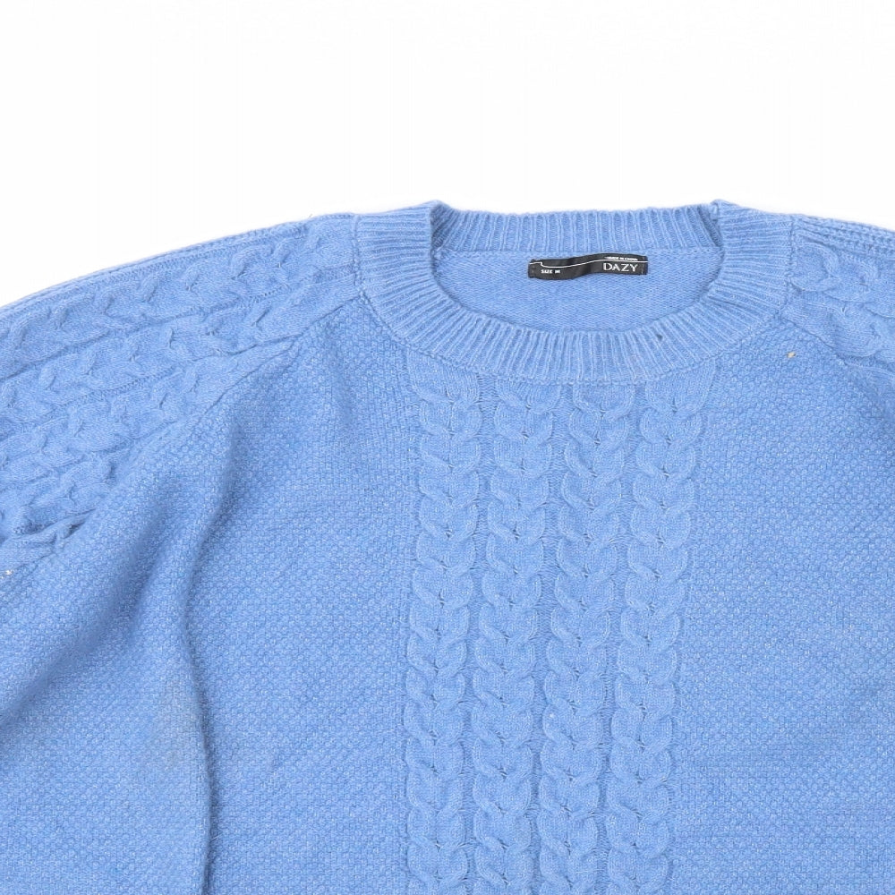 Womens UK Size M Dazy Blue Pullover Jumper