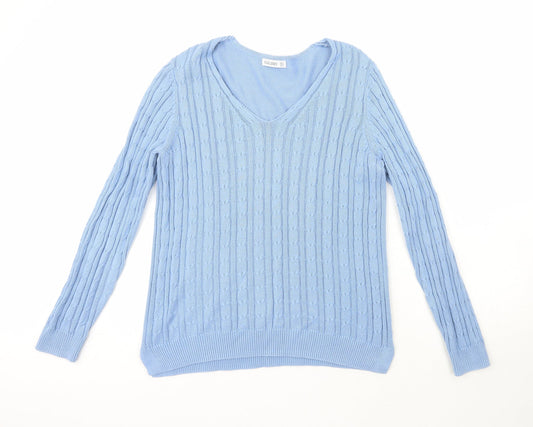 Womens UK Size M Gallery Blue Pullover Jumper