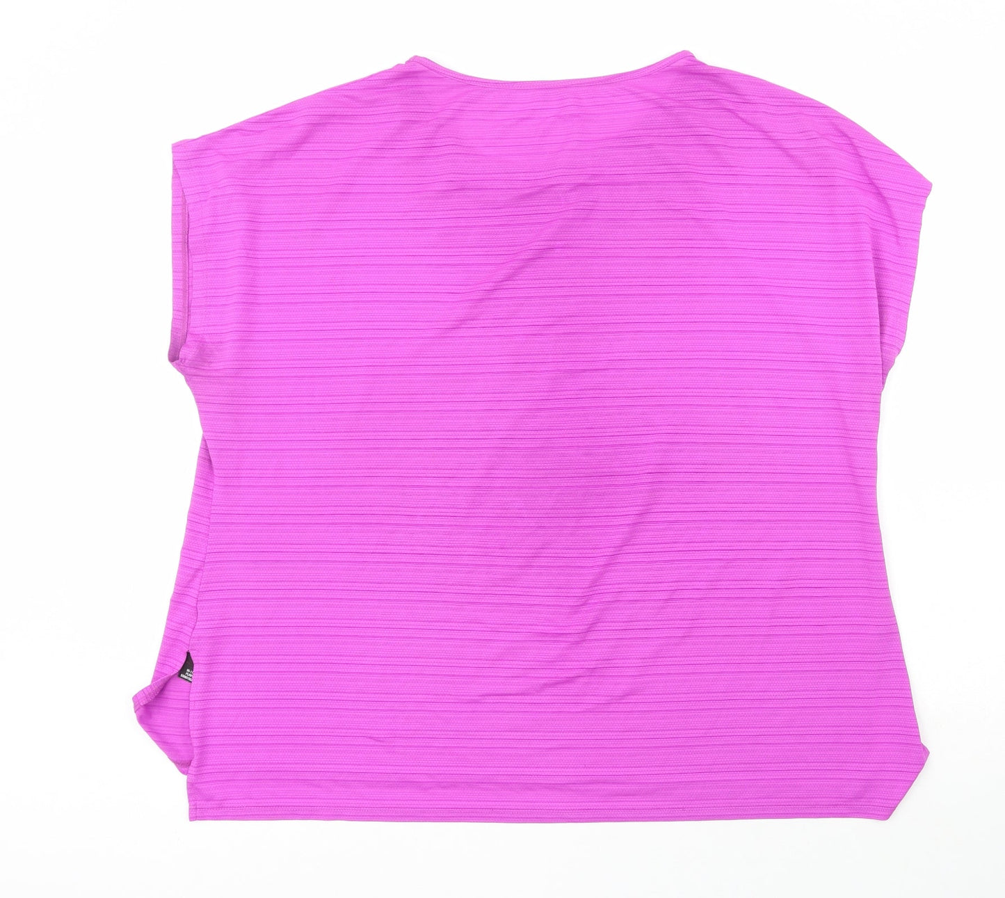 Dunnes  Womens Purple  Polyester Basic T-Shirt Size XL Crew Neck
