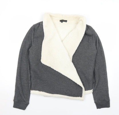 Womens UK Size M Derek Heart Grey Cardigan Jumper