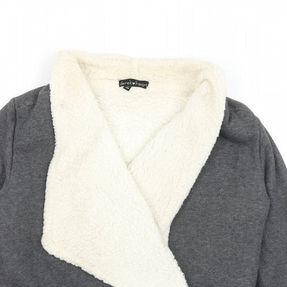 Womens UK Size M Derek Heart Grey Cardigan Jumper