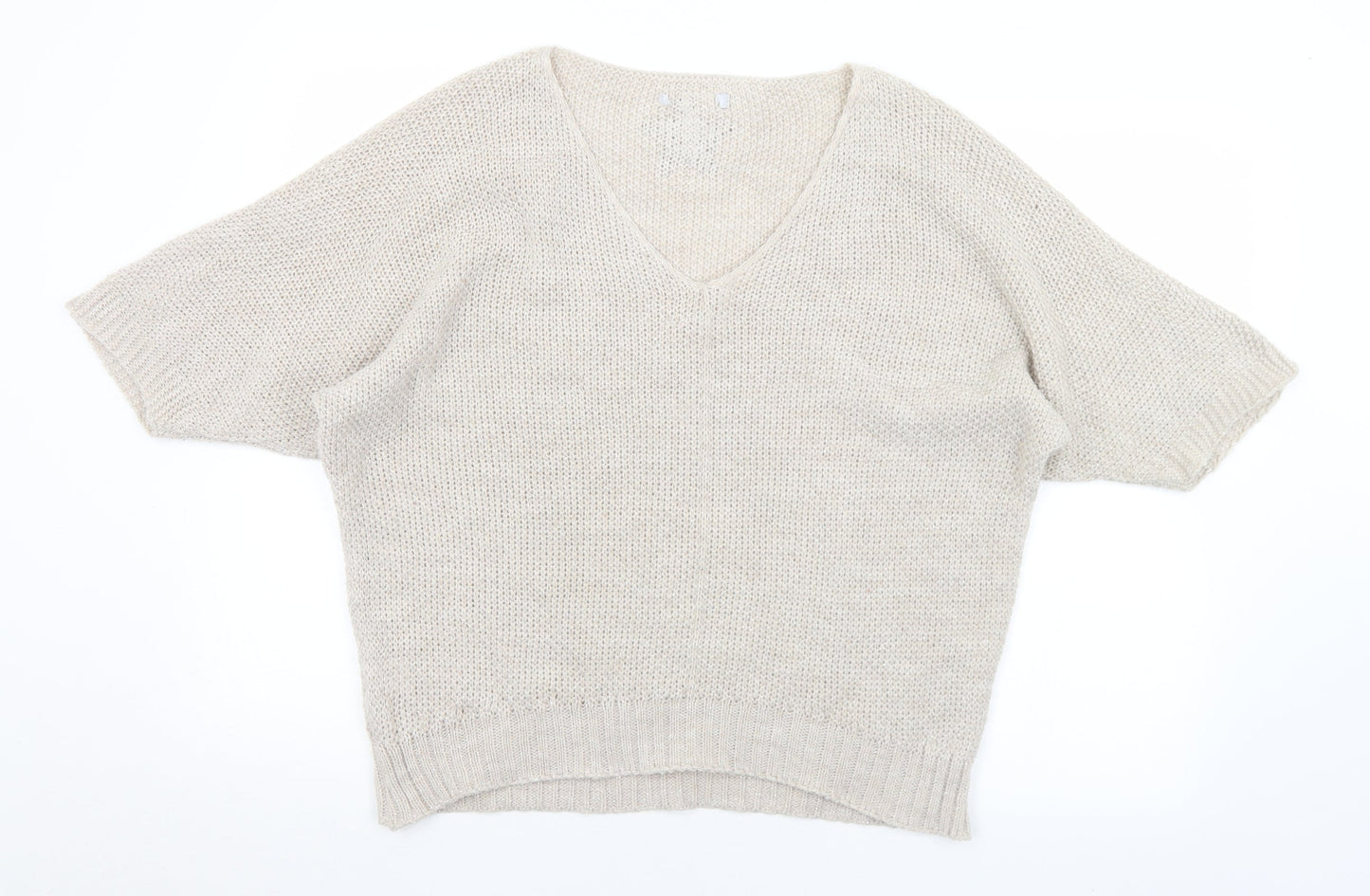 Womens UK Size M Preworn Beige Pullover Jumper
