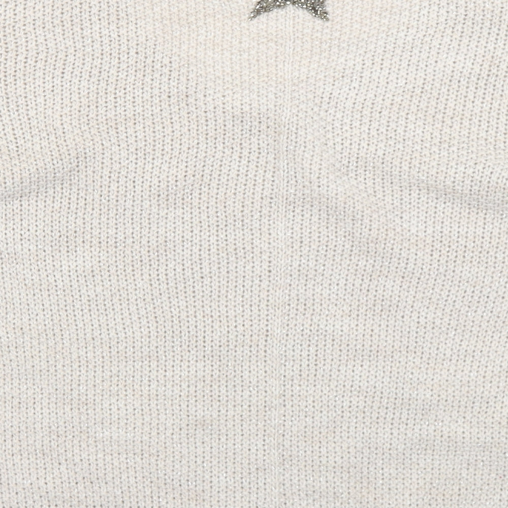 Womens UK Size M Preworn Beige Pullover Jumper