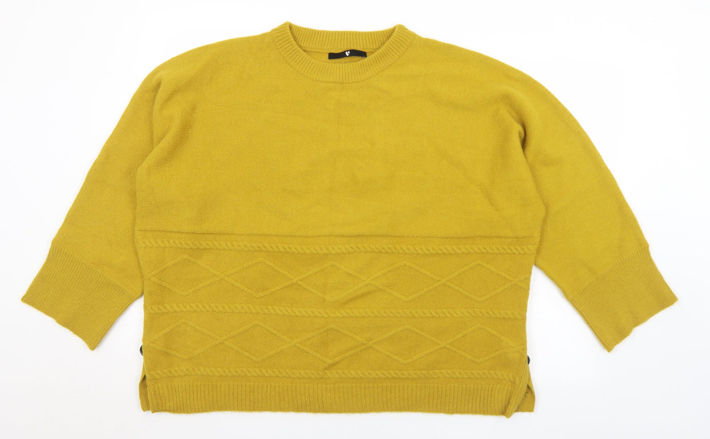 Womens UK Size 14 Very Yellow Pullover Jumper