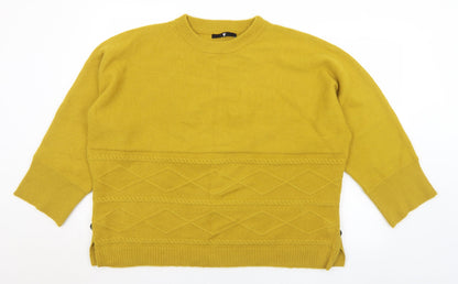 Womens UK Size 14 Very Yellow Pullover Jumper