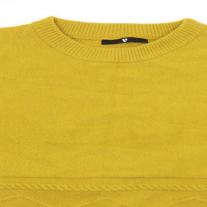 Womens UK Size 14 Very Yellow Pullover Jumper