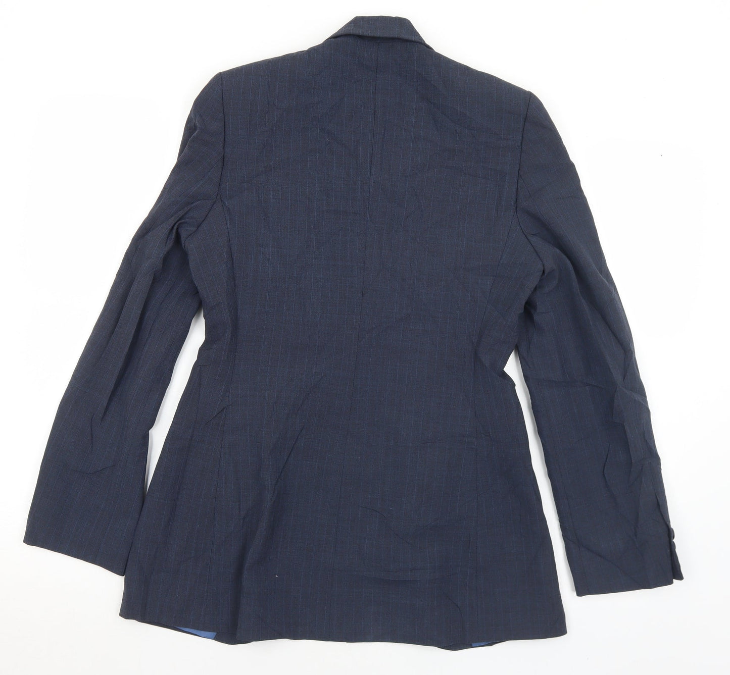 NEXT Womens Grey Pinstripe Wool Jacket Suit Jacket Size 10