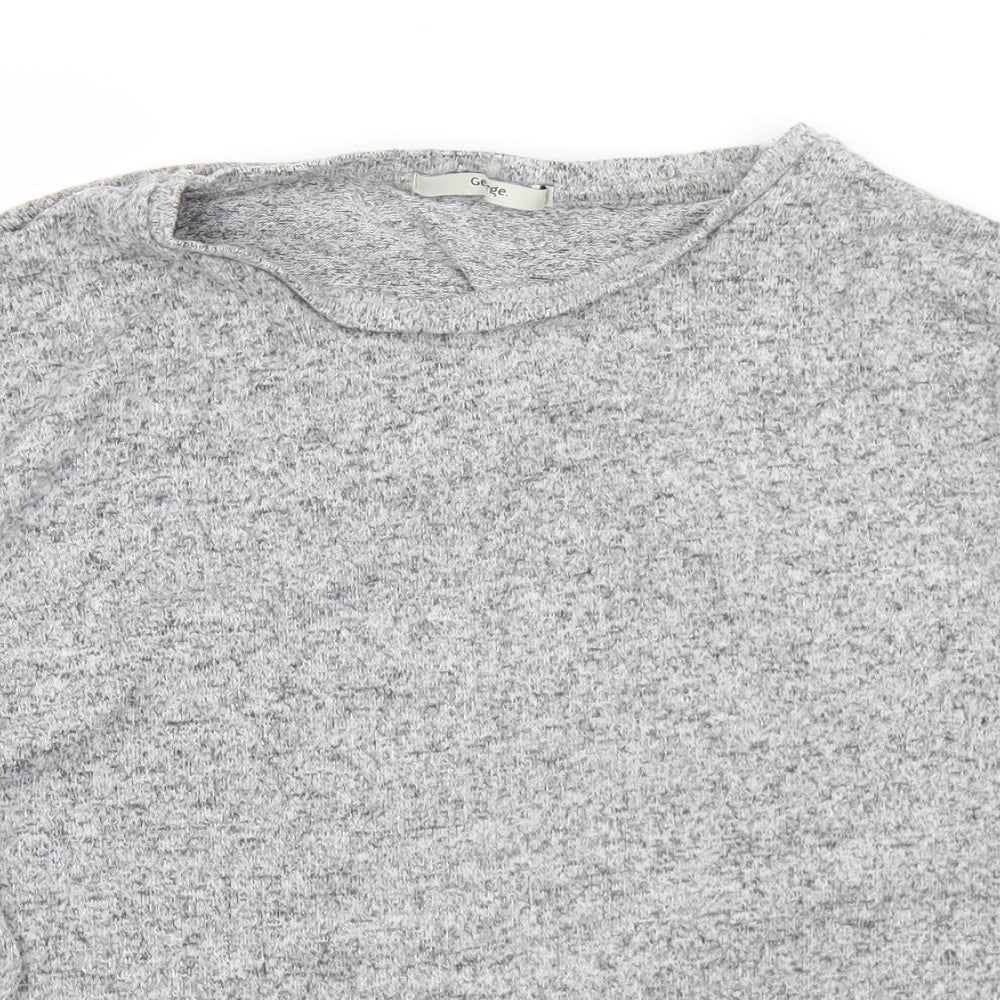 George Womens Grey Round Neck  Viscose Pullover Jumper Size 10