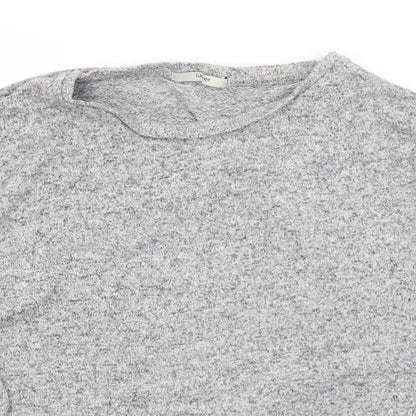 George Womens Grey Round Neck  Viscose Pullover Jumper Size 10