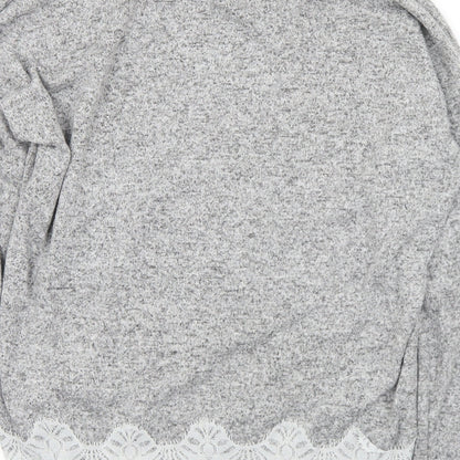 George Womens Grey Round Neck  Viscose Pullover Jumper Size 10
