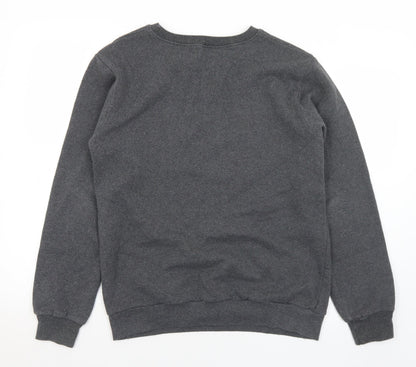 Adolescent Mens Grey  Polyester Pullover Sweatshirt Size M   - Let it snow