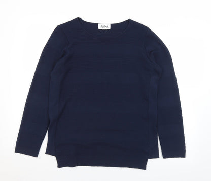 Womens UK Size 10 AFIBEL Blue Pullover Jumper