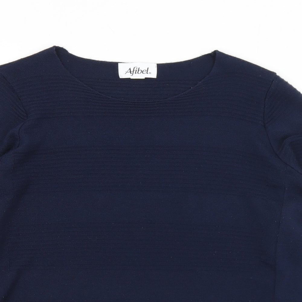 Womens UK Size 10 AFIBEL Blue Pullover Jumper
